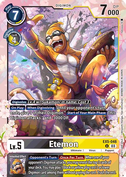 Etemon [EX5-048] (Regulation Battle Vol. 1) [Animal Colosseum Promos] | Clutch Gaming