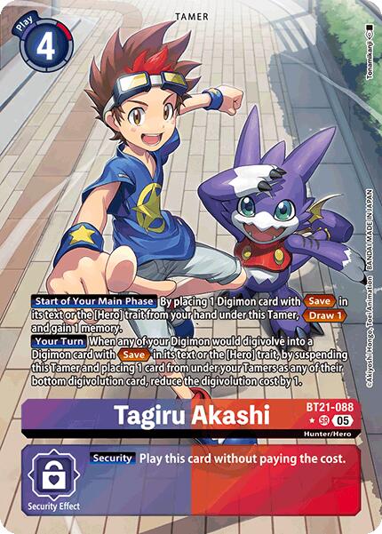 Tagiru Akashi [BT21-088] (Alternate Art) [World Convergence] | Clutch Gaming