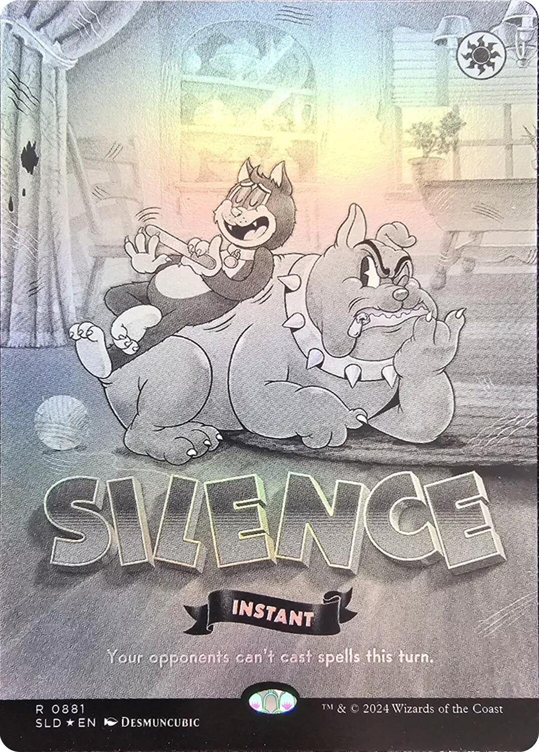 Silence (0881) (Black & White Foil) [Secret Lair Drop Series] | Clutch Gaming