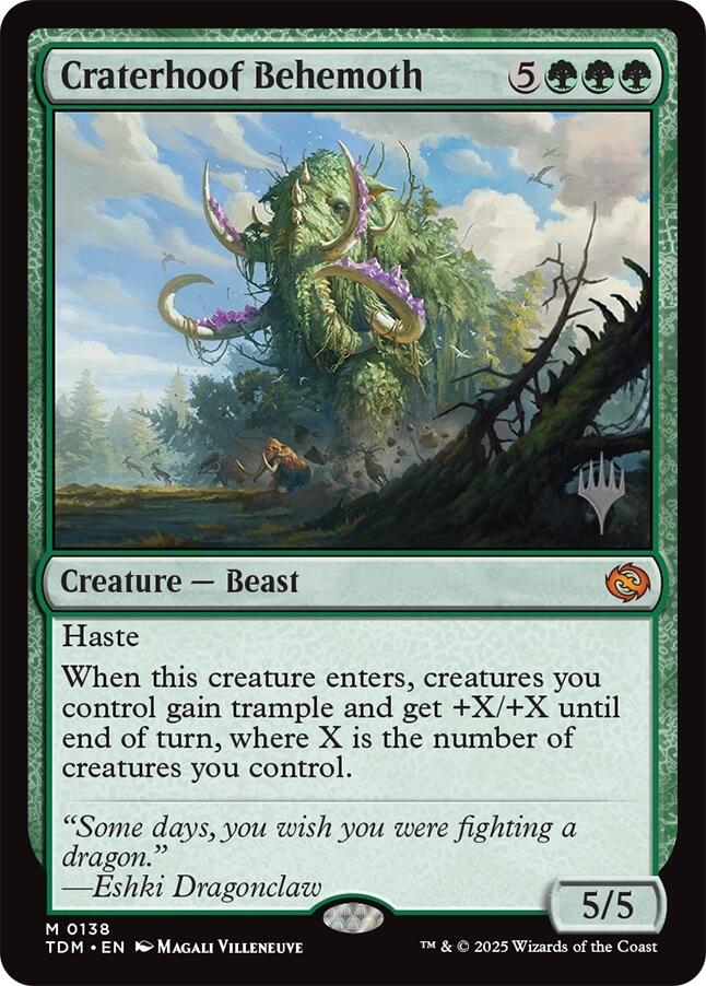 Craterhoof Behemoth [Tarkir: Dragonstorm Promos] | Clutch Gaming
