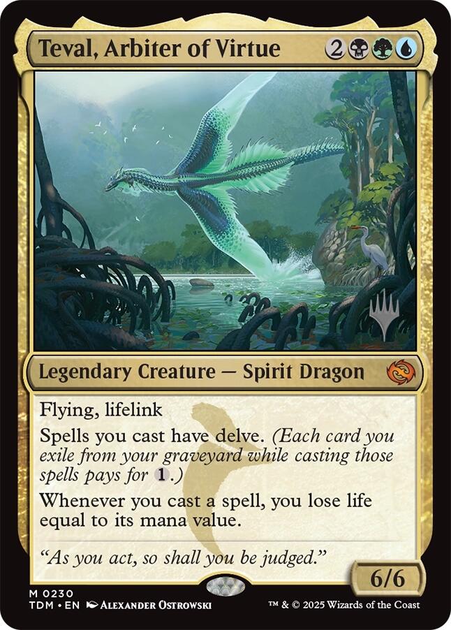 Teval, Arbiter of Virtue [Tarkir: Dragonstorm Promos] | Clutch Gaming