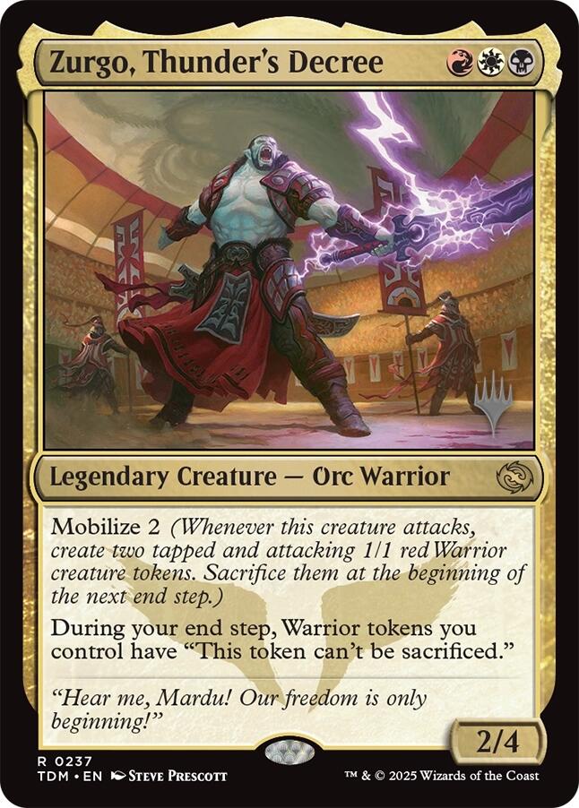 Zurgo, Thunder's Decree [Tarkir: Dragonstorm Promos] | Clutch Gaming