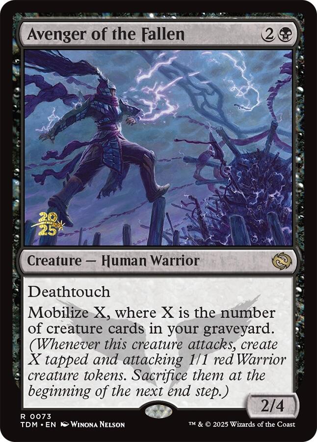 Avenger of the Fallen [Tarkir: Dragonstorm Prerelease Cards] | Clutch Gaming