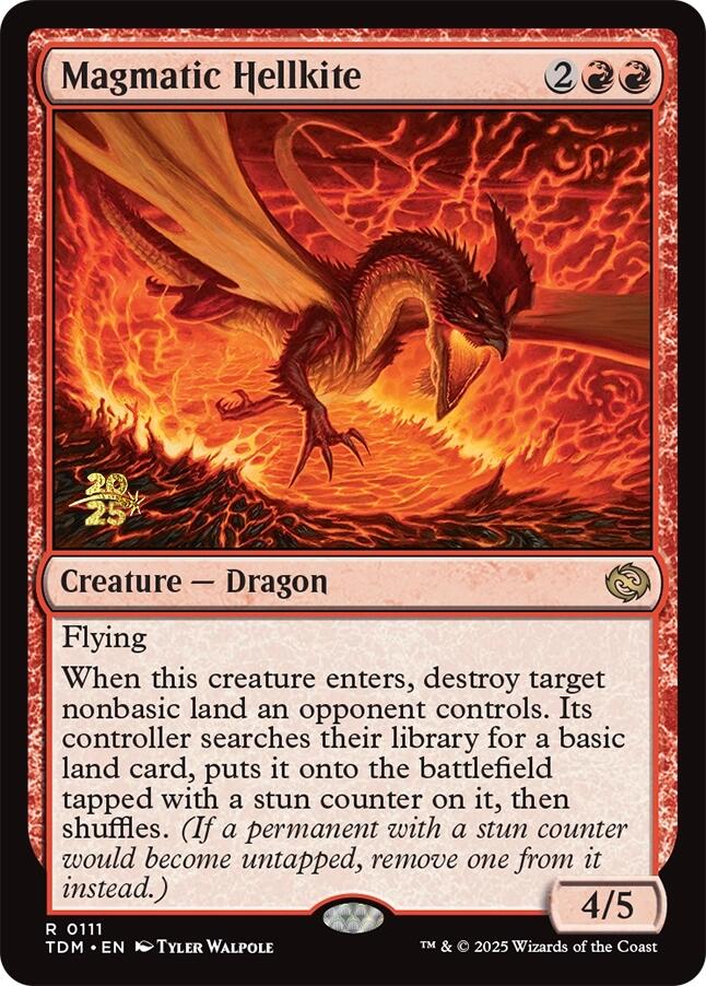 Magmatic Hellkite [Tarkir: Dragonstorm Prerelease Promos] | Clutch Gaming