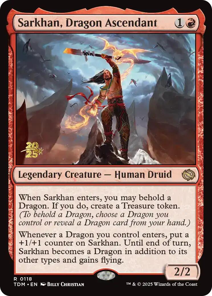Sarkhan, Dragon Ascendant [Tarkir: Dragonstorm Prerelease Promos] | Clutch Gaming