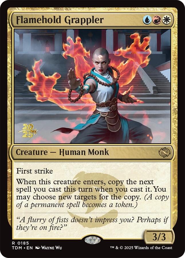 Flamehold Grappler [Tarkir: Dragonstorm Prerelease Promos] | Clutch Gaming
