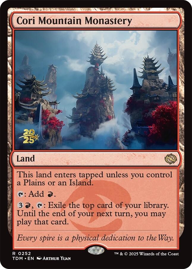 Cori Mountain Monastery [Tarkir: Dragonstorm Prerelease Promos] | Clutch Gaming