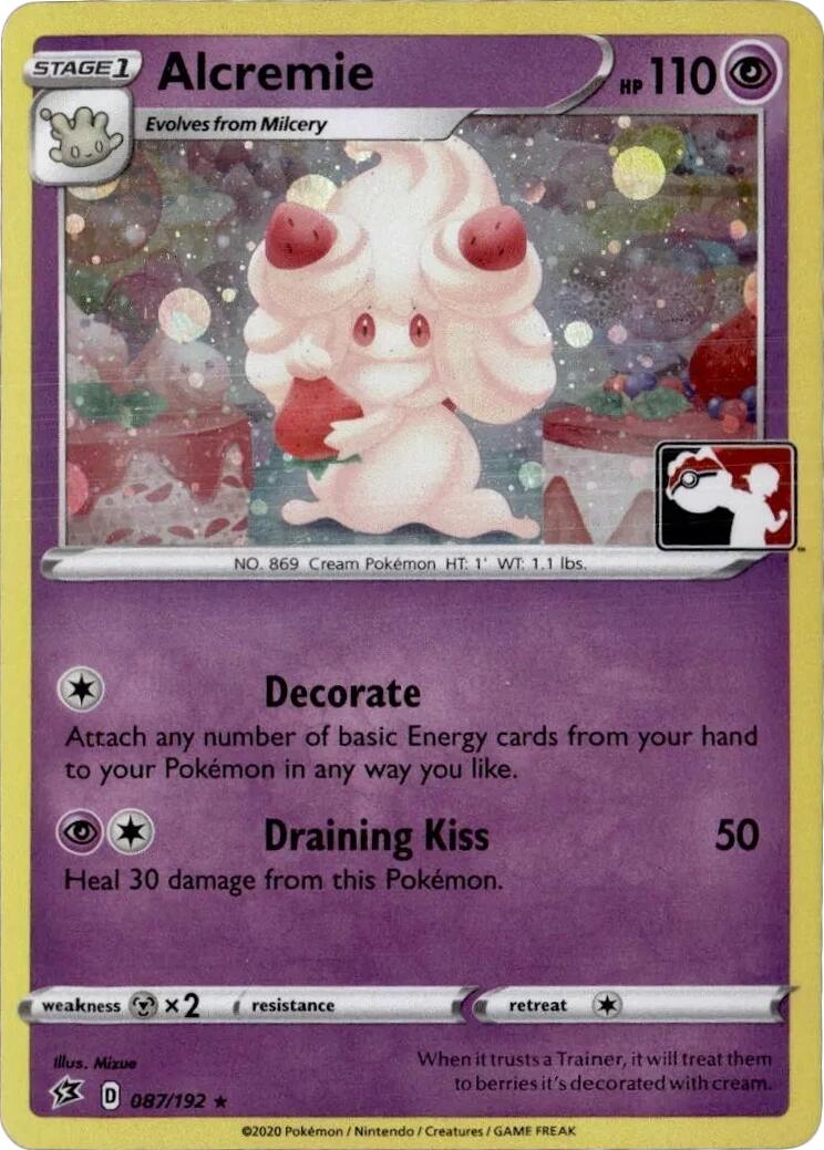 Alcremie (087/192) (Play Pokemon Promo) [League & Championship Cards] | Clutch Gaming
