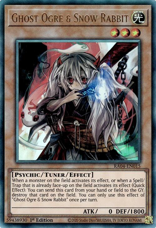 Ghost Ogre & Snow Rabbit [RA04-EN015] Prismatic Ultimate Rare | Clutch Gaming