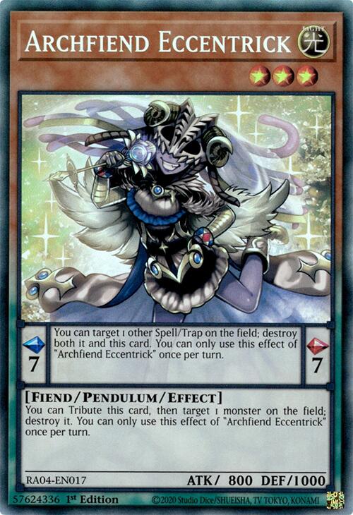 Archfiend Eccentrick [RA04-EN017] Prismatic Collector's Rare | Clutch Gaming