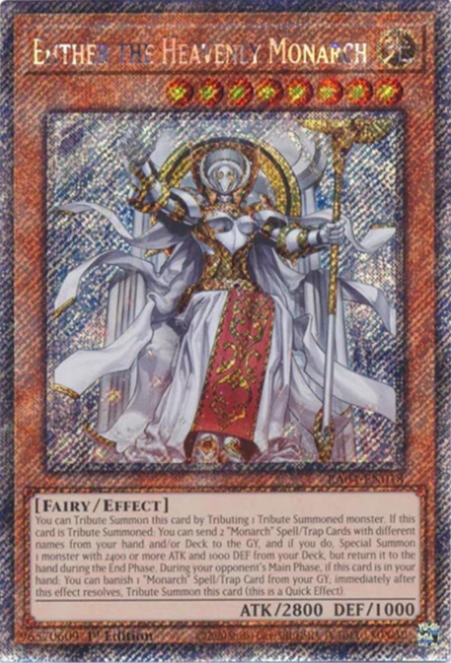 Ehther the Heavenly Monarch [RA04-EN018] Platinum Secret Rare | Clutch Gaming