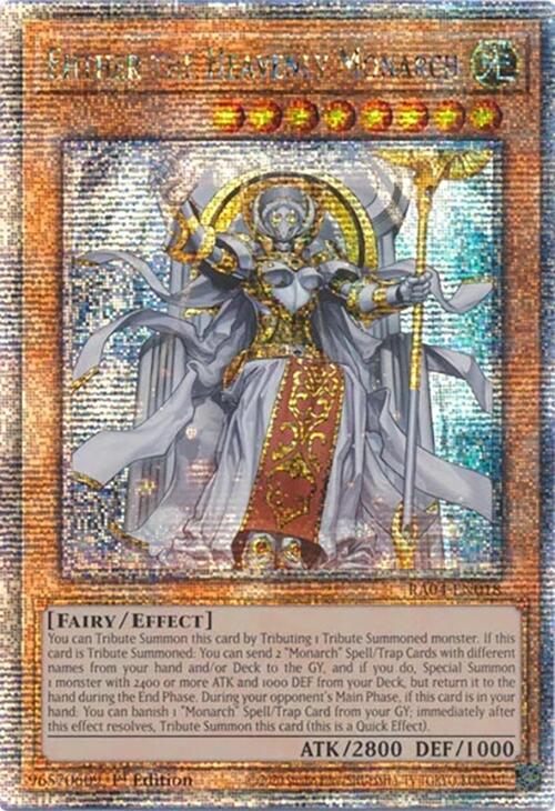 Ehther the Heavenly Monarch [RA04-EN018] Quarter Century Secret Rare | Clutch Gaming