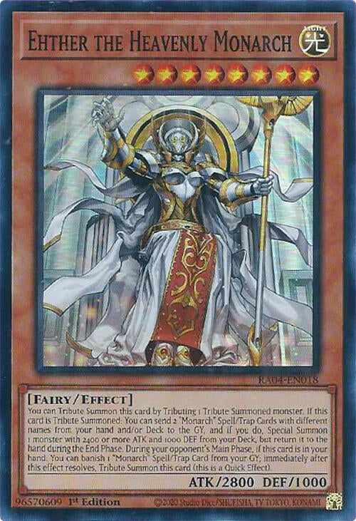 Ehther the Heavenly Monarch [RA04-EN018] Super Rare | Clutch Gaming