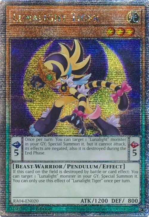 Lunalight Tiger [RA04-EN020] Quarter Century Secret Rare | Clutch Gaming