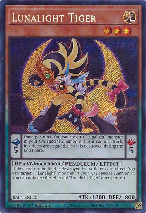 Lunalight Tiger [RA04-EN020] Secret Rare | Clutch Gaming