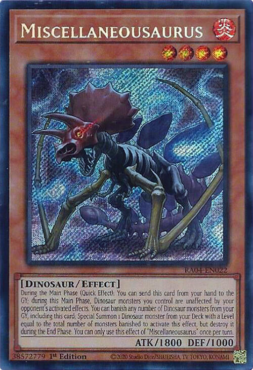 Miscellaneousaurus [RA04-EN022] Secret Rare | Clutch Gaming