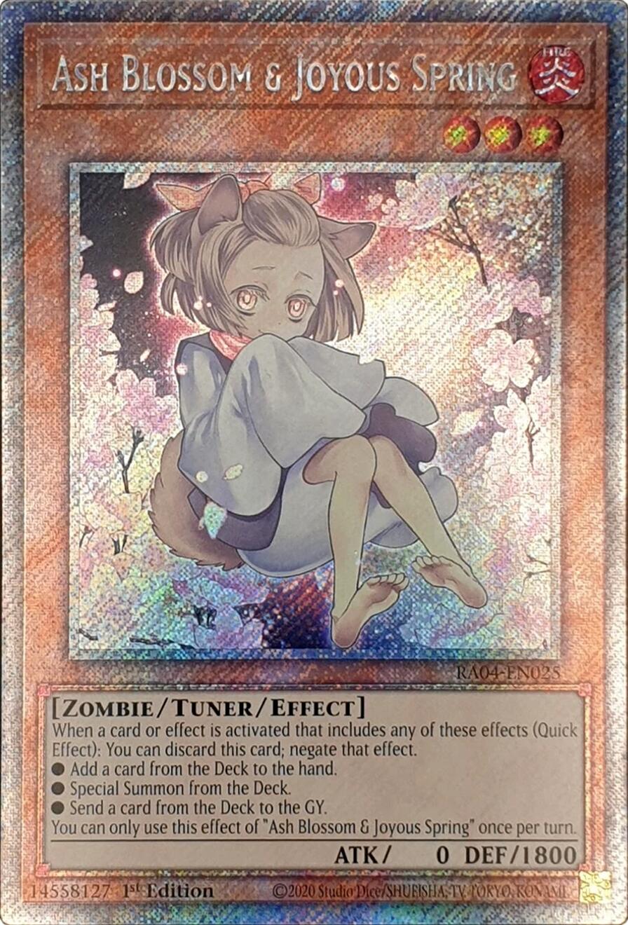 Ash Blossom & Joyous Spring (Alternate Art) [RA04-EN025] Platinum Secret Rare | Clutch Gaming