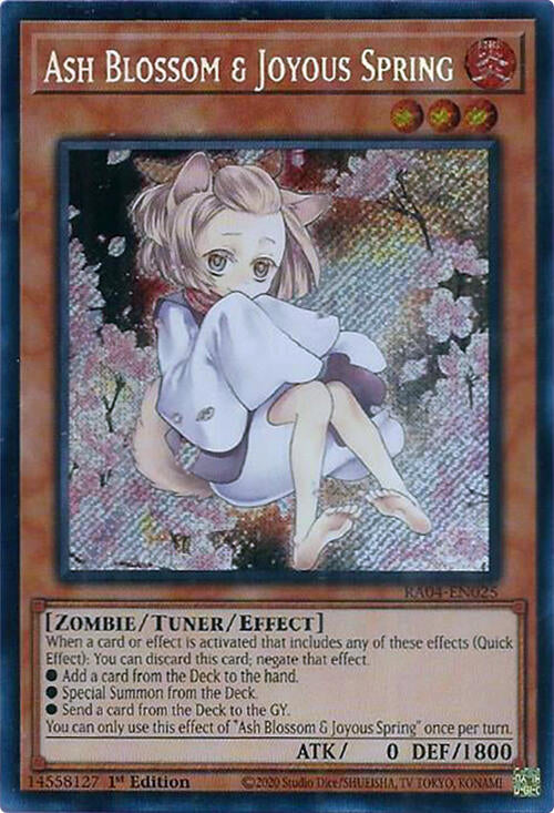 Ash Blossom & Joyous Spring (Alternate Art) [RA04-EN025] Secret Rare | Clutch Gaming
