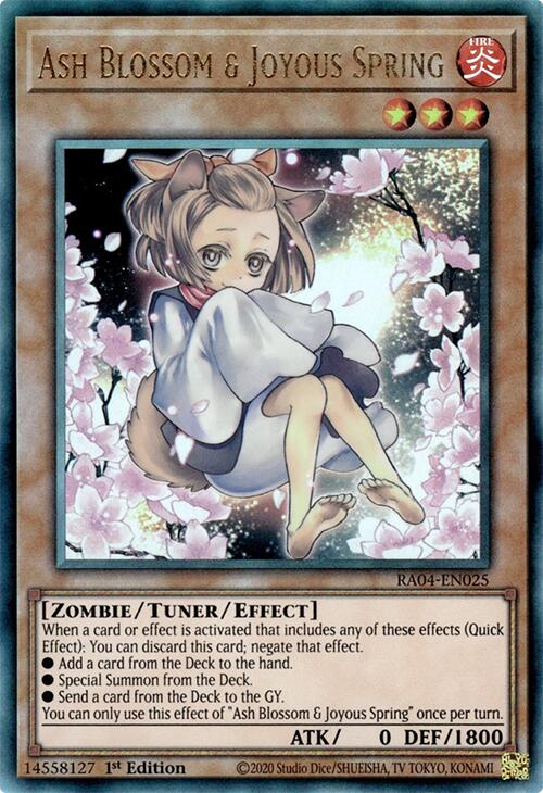 Ash Blossom & Joyous Spring (Alternate Art) [RA04-EN025] Prismatic Ultimate Rare | Clutch Gaming