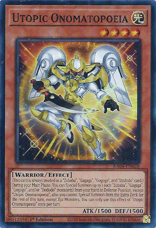 Utopic Onomatopoeia [RA04-EN028] Super Rare | Clutch Gaming