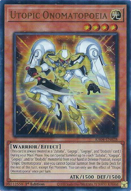 Utopic Onomatopoeia [RA04-EN028] Ultra Rare | Clutch Gaming