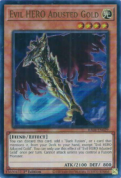Evil HERO Adusted Gold [RA04-EN029] Ultra Rare | Clutch Gaming