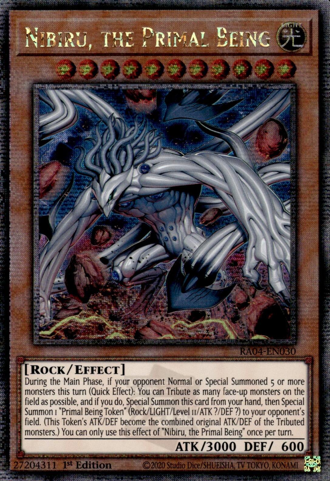 Nibiru, the Primal Being (New Art) [RA04-EN030] Quarter Century Secret Rare | Clutch Gaming