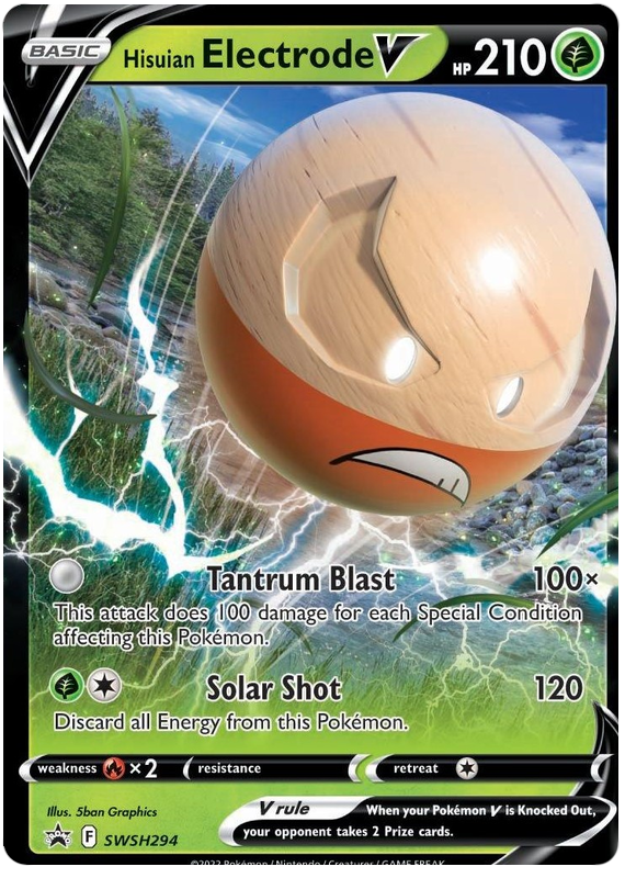 Hisuian Electrode V (SWSH294) (Jumbo Card) [Sword & Shield: Black Star Promos] | Clutch Gaming