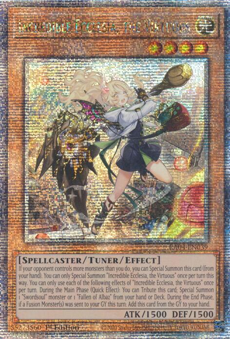 Incredible Ecclesia, the Virtuous (New Art) [RA04-EN039] Quarter Century Secret Rare | Clutch Gaming