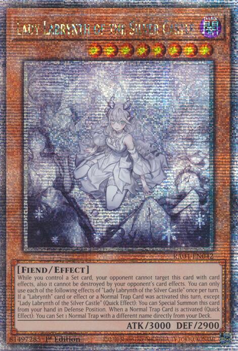 Lady Labrynth of the Silver Castle (New Art) [RA04-EN042] Quarter Century Secret Rare | Clutch Gaming