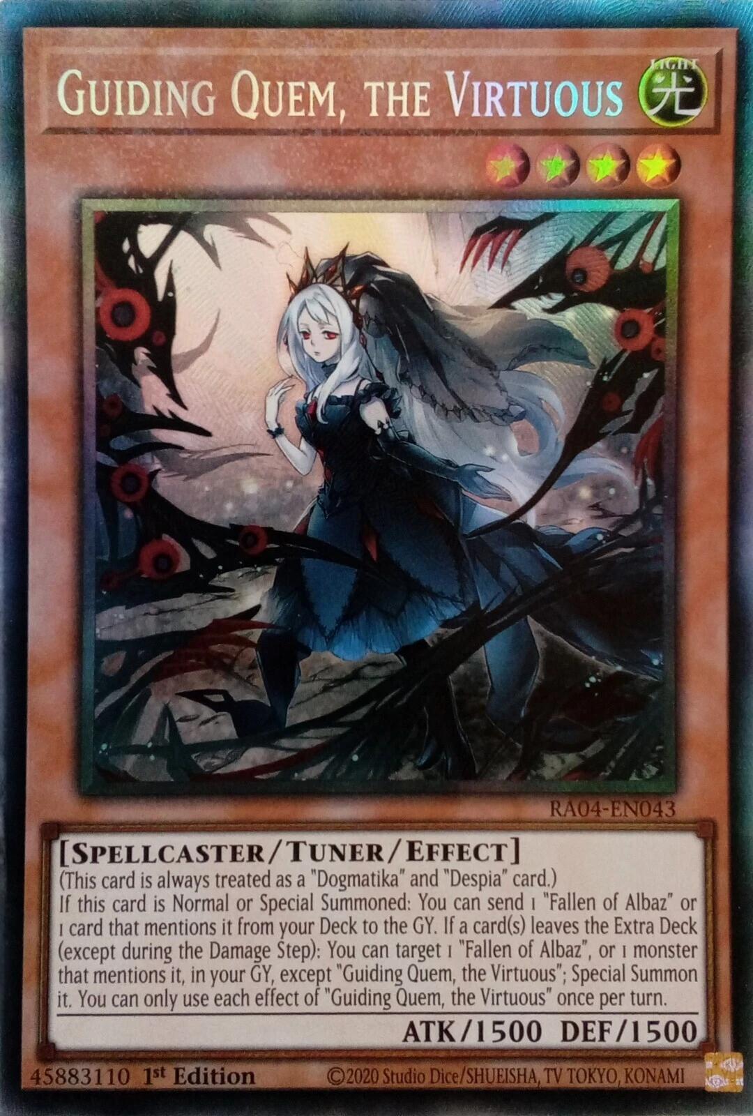 Guiding Quem, the Virtuous [RA04-EN043] Prismatic Collector's Rare | Clutch Gaming