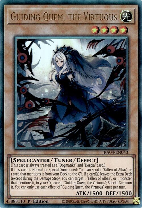 Guiding Quem, the Virtuous [RA04-EN043] Prismatic Ultimate Rare | Clutch Gaming