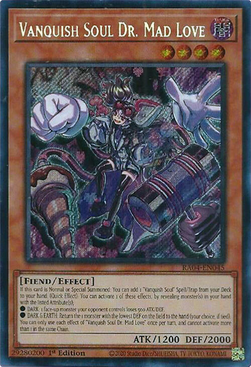 Vanquish Soul Dr. Mad Love [RA04-EN045] Secret Rare | Clutch Gaming