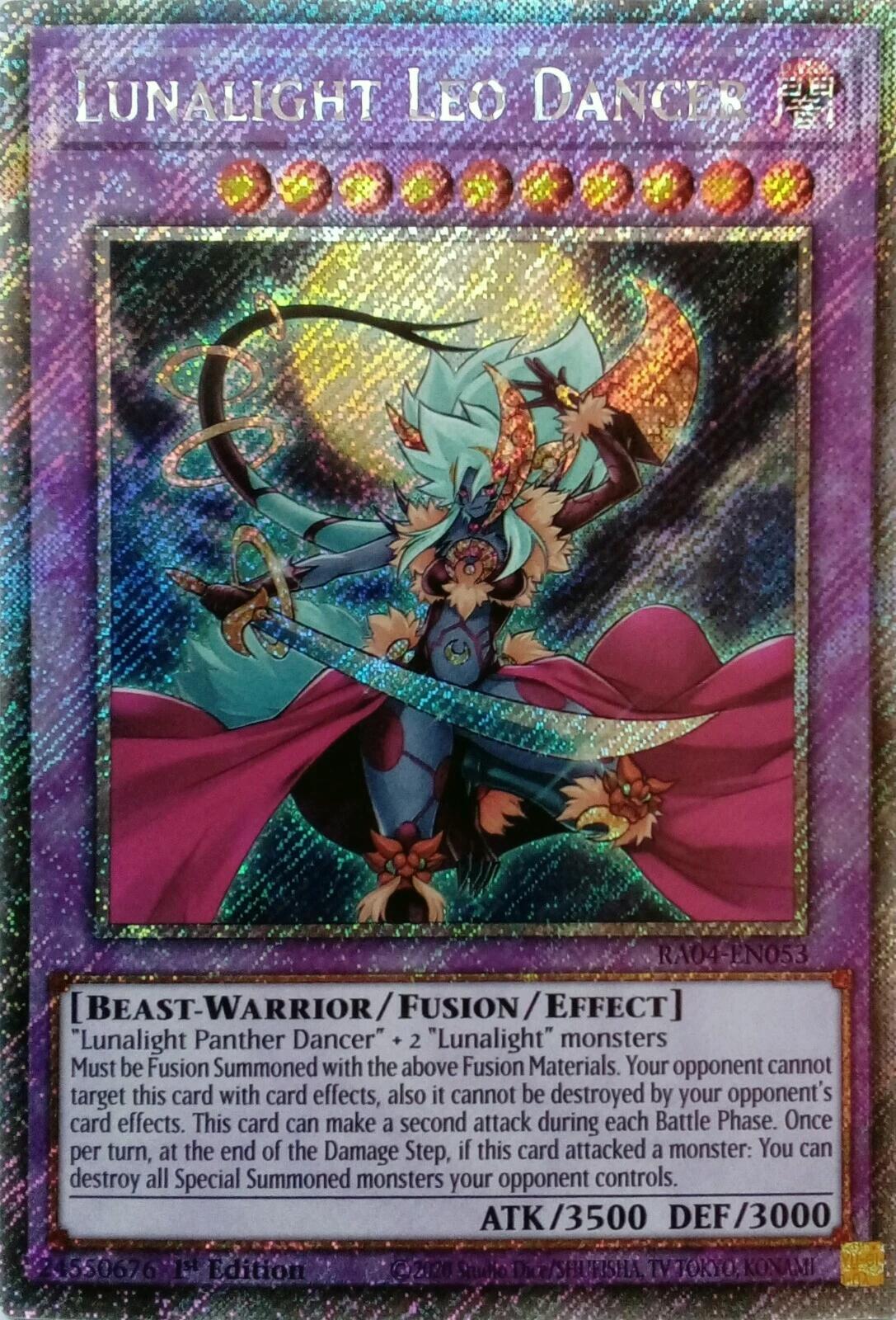 Lunalight Leo Dancer [RA04-EN053] Platinum Secret Rare | Clutch Gaming