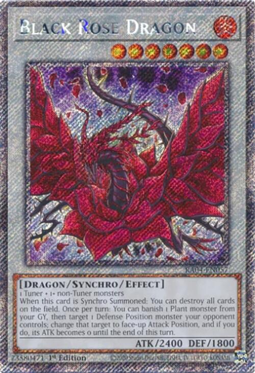 Black Rose Dragon [RA04-EN057] Platinum Secret Rare | Clutch Gaming