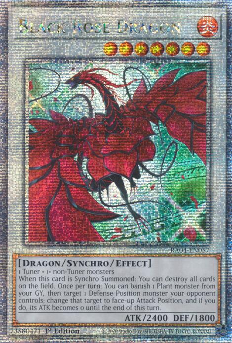 Black Rose Dragon (Alternate Art) [RA04-EN057] Quarter Century Secret Rare | Clutch Gaming