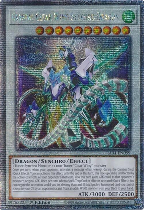 Crystal Clear Wing Synchro Dragon [RA04-EN059] Quarter Century Secret Rare | Clutch Gaming