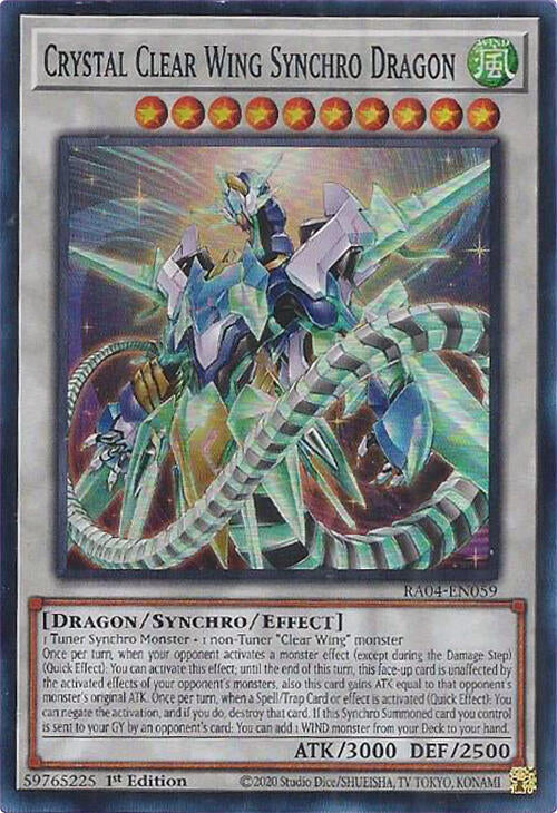 Crystal Clear Wing Synchro Dragon [RA04-EN059] Super Rare | Clutch Gaming