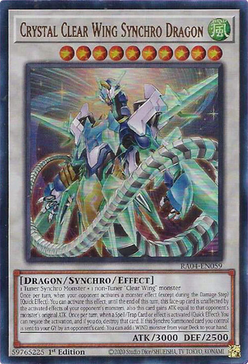 Crystal Clear Wing Synchro Dragon [RA04-EN059] Ultra Rare | Clutch Gaming