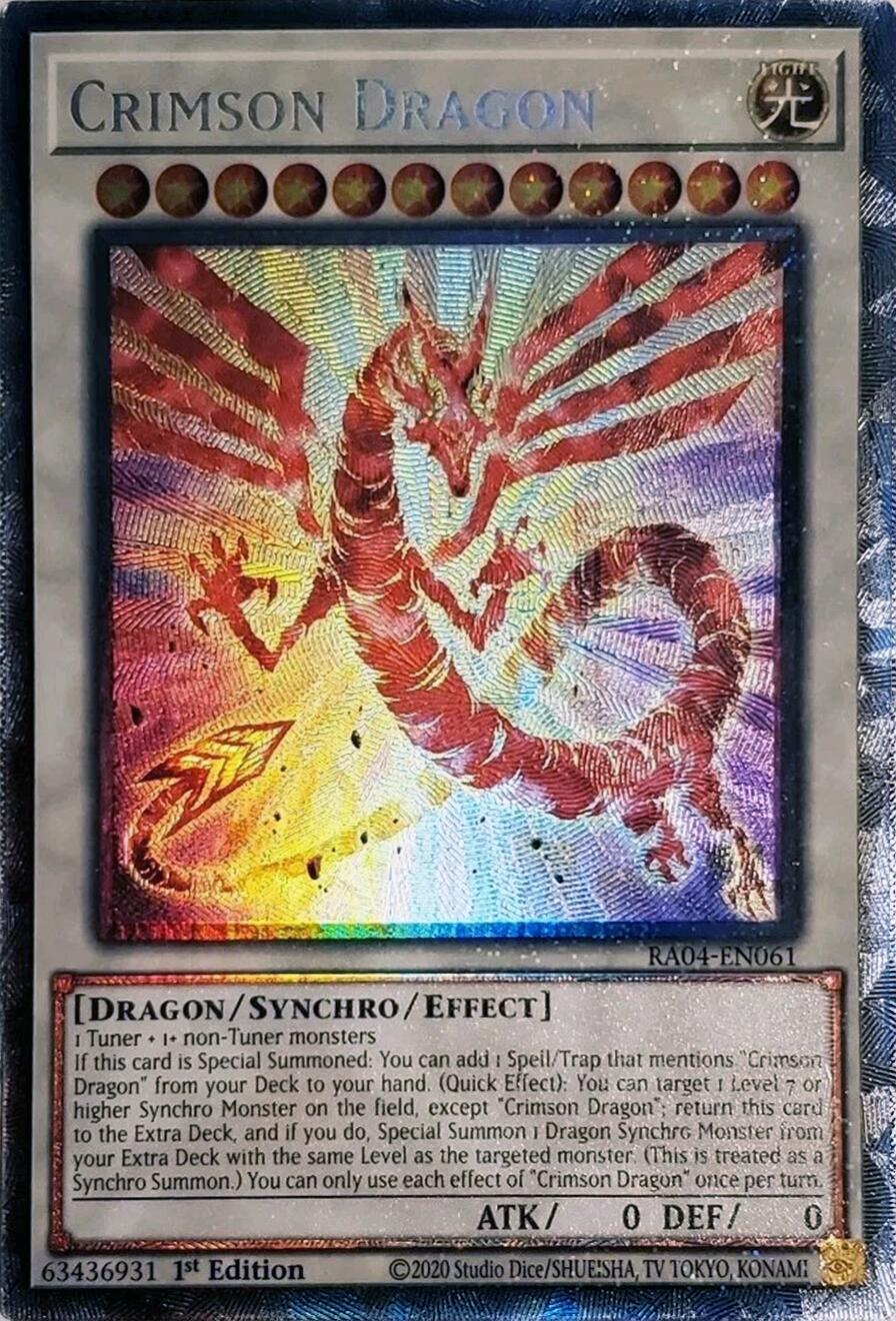 Crimson Dragon (card) [RA04-EN061] Prismatic Collector's Rare | Clutch Gaming