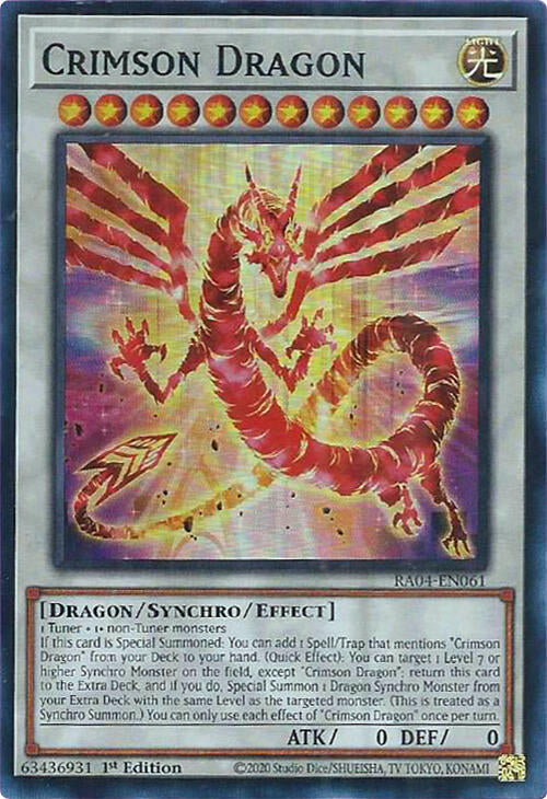 Crimson Dragon (card) [RA04-EN061] Super Rare | Clutch Gaming