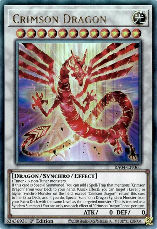 Crimson Dragon (card) [RA04-EN061] Prismatic Ultimate Rare | Clutch Gaming