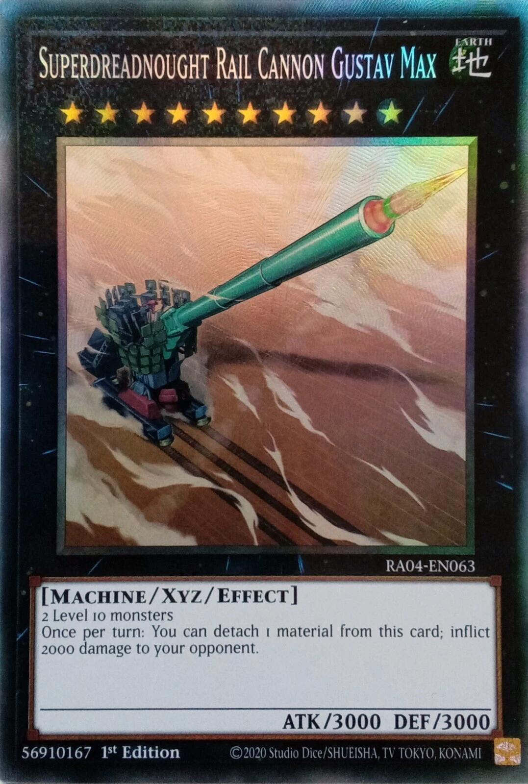 Superdreadnought Rail Cannon Gustav Max [RA04-EN063] Prismatic Collector's Rare | Clutch Gaming