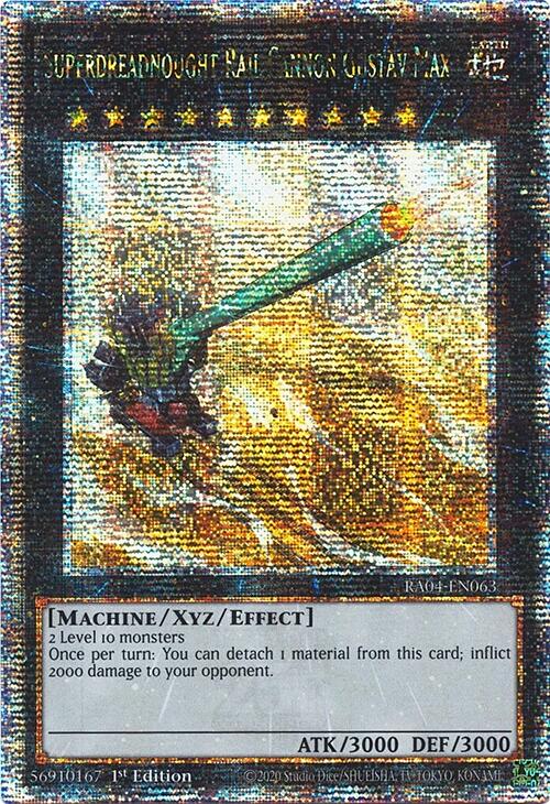 Superdreadnought Rail Cannon Gustav Max [RA04-EN063] Quarter Century Secret Rare | Clutch Gaming