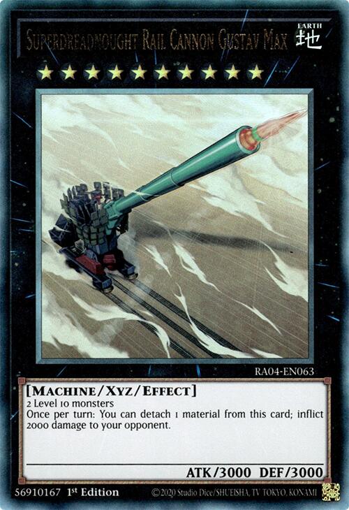 Superdreadnought Rail Cannon Gustav Max [RA04-EN063] Prismatic Ultimate Rare | Clutch Gaming