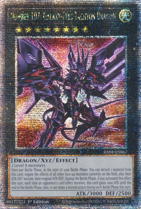 Number 107: Galaxy-Eyes Tachyon Dragon [RA04-EN067] Quarter Century Secret Rare | Clutch Gaming