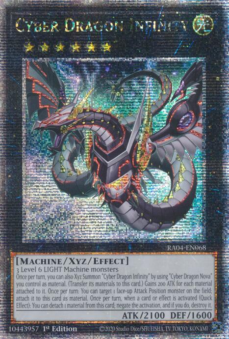 Cyber Dragon Infinity (Alternate Art) [RA04-EN068] Quarter Century Secret Rare | Clutch Gaming