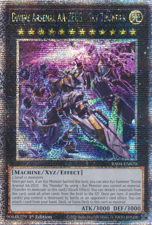 Divine Arsenal AA-ZEUS - Sky Thunder (New Art) [RA04-EN070] Quarter Century Secret Rare | Clutch Gaming