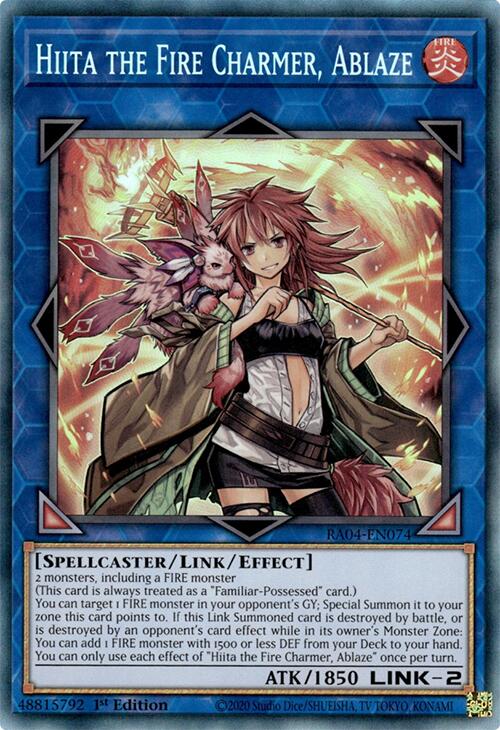 Hiita the Fire Charmer, Ablaze [RA04-EN074] Prismatic Collector's Rare | Clutch Gaming