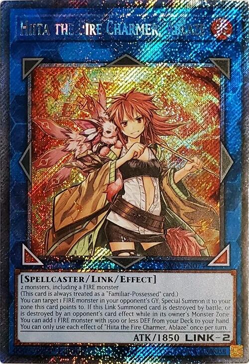 Hiita the Fire Charmer, Ablaze [RA04-EN074] Platinum Secret Rare | Clutch Gaming